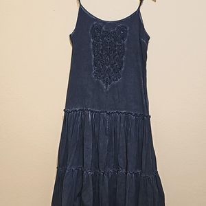 Lauren blue, sun embroidered dress 10